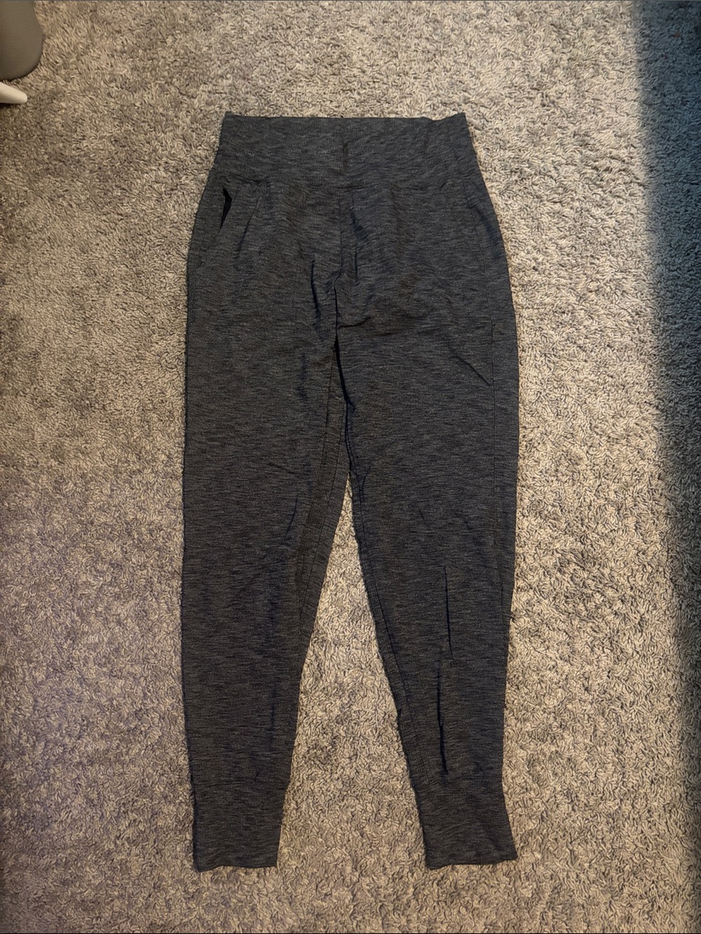 Athleta Dark Gray Marled Jogger Track Pants